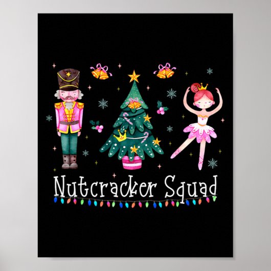 Christmas Nutcracker Squad Ballet Dance Women Kids ポスター (正面)