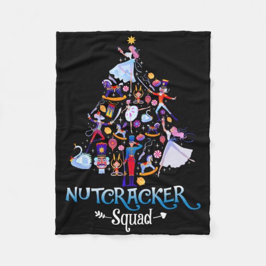 Christmas Nutcracker Squad Byllet Dance Women Kids フリースブランケット (正面)