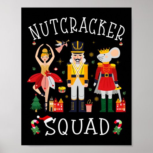 Christmas Nutcracker Squad Byllet Dance Women Kids ポスター (正面)