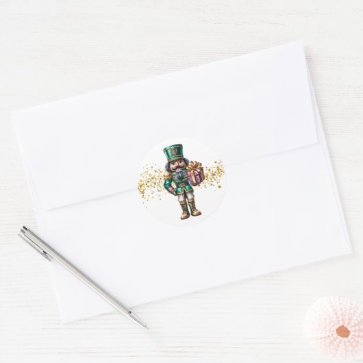 Christmas Nutcracker Stickers  ラウンドシール (封筒)