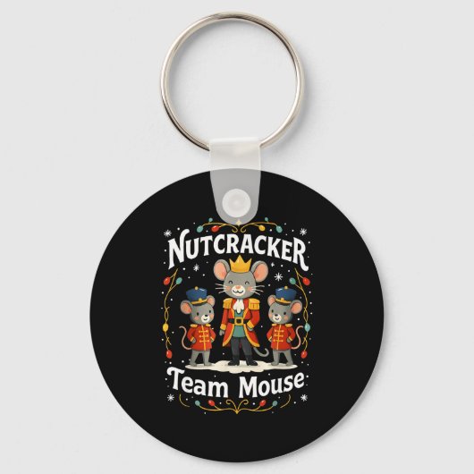 Christmas Nutcracker Team Mouse Funny Soldier Xmas キーホルダー (正面)