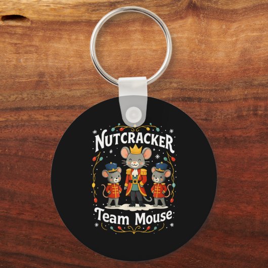Christmas Nutcracker Team Mouse Funny Soldier Xmas キーホルダー (正面)