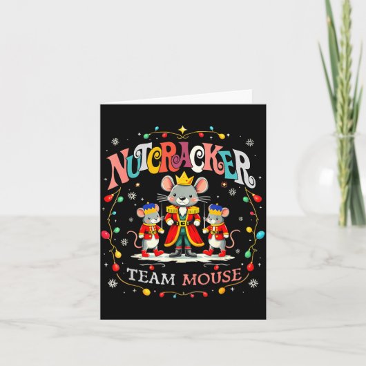 Christmas Nutcracker Team Mouse Women Kids Girl  カード (正面)