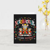 Christmas Nutcracker Team Mouse Women Kids Girl  カード (黄色い花)