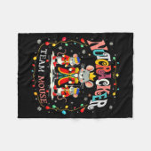 Christmas Nutcracker Team Mouse Women Kids Girl  フリースブランケット (正面(横))