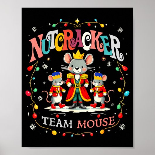 Christmas Nutcracker Team Mouse Women Kids Girl  ポスター (正面)