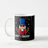 Christmas Nutcracker Whats Crackin Funny Xmas Men コーヒーマグカップ (左)