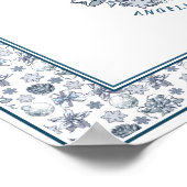 Christmas Nutcracker Wreath Wedding Welcome ポスター (角)