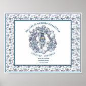 Christmas Nutcracker Wreath Wedding Welcome ポスター (正面)