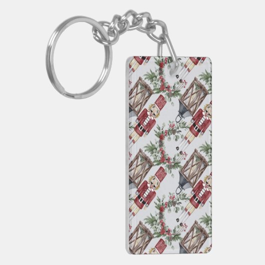 Christmas nutcrackers and lanterns キーホルダー (正面左)