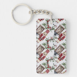 Christmas nutcrackers and lanterns キーホルダー