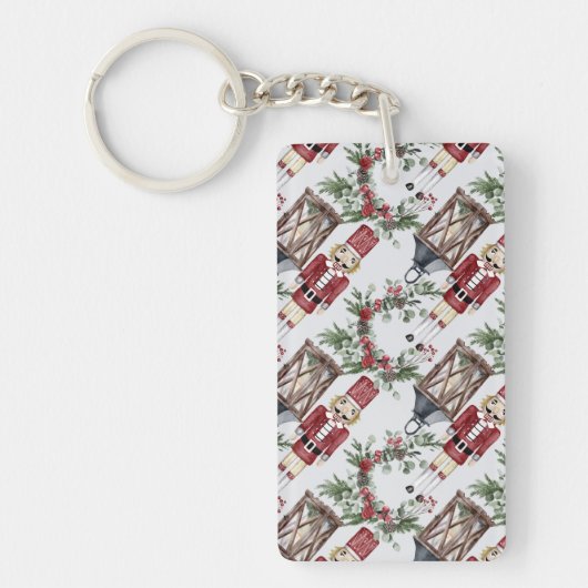 Christmas nutcrackers and lanterns キーホルダー (正面)