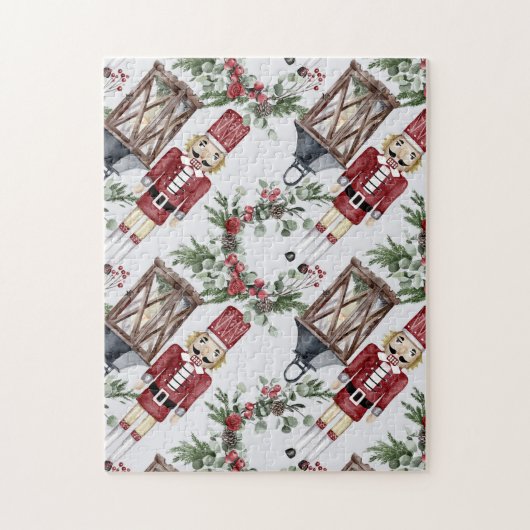 Christmas nutcrackers and lanterns ジグソーパズル (縦)