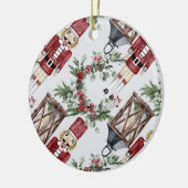 Christmas nutcrackers and lanterns セラミックオーナメント (左)