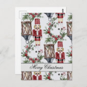 Christmas nutcrackers and lanterns ポストカード (正面/裏面)