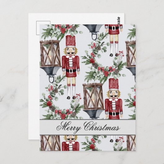 Christmas nutcrackers and lanterns ポストカード (正面/裏面)