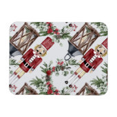 Christmas nutcrackers and lanterns マグネット (横)