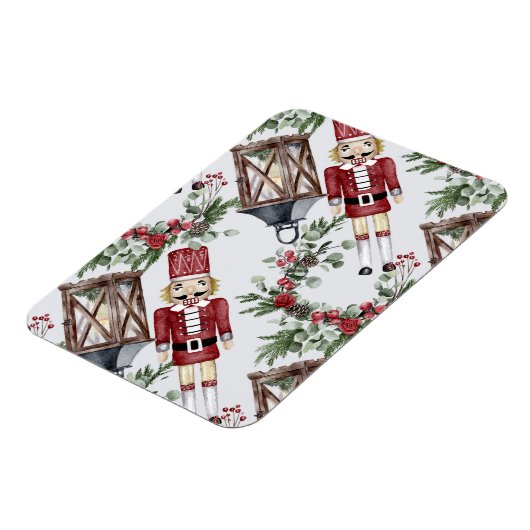 Christmas nutcrackers and lanterns マグネット (左側)