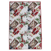 Christmas nutcrackers and lanterns ミディアムペーパーバッグ (裏面)