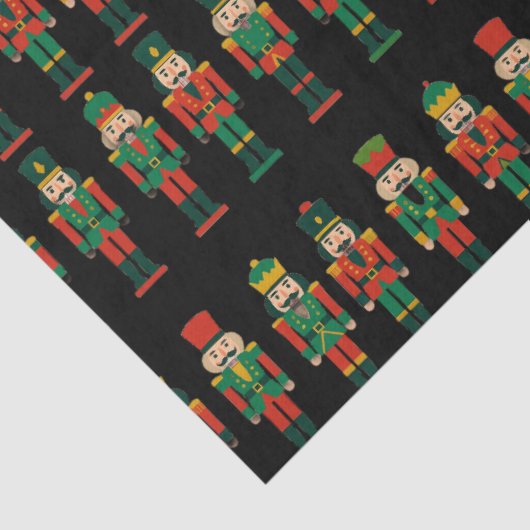 Christmas Nutcrackers on Black 薄葉紙 (詳細)