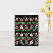 Christmas O Crew Xelated Ugly Christmas Pajamas Op カード (黄色い花)