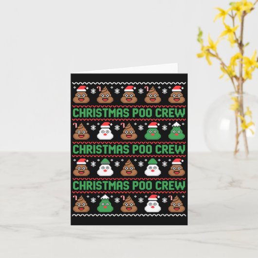 Christmas O Crew Xelated Ugly Christmas Pajamas Op カード (黄色い花)