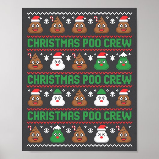 Christmas O Crew Xelated Ugly Christmas Pajamas Op ポスター (正面)
