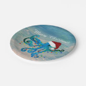 Christmas octopus coastal Holiday party supply ペーパープレート (アングル)