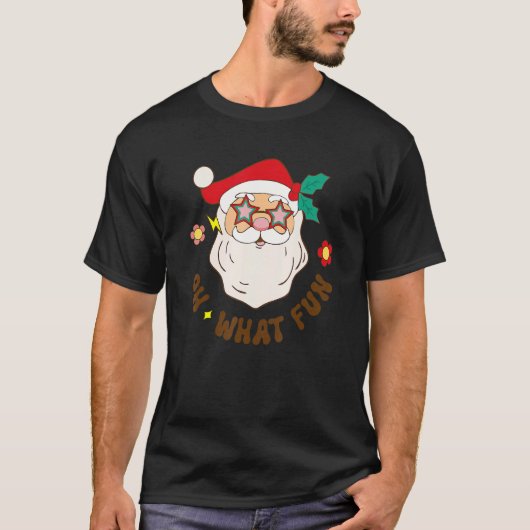 Christmas Oh What Fun Christmas Tree Xmas Pajama P Tシャツ (正面)
