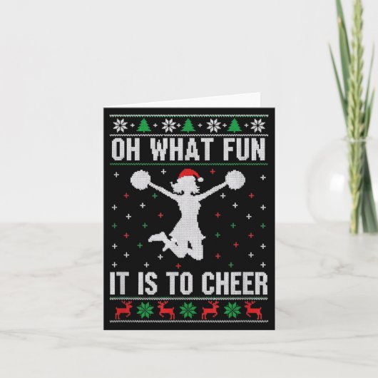 Christmas Oh What Fun It Is To Cheer - Cheerleadin カード (正面)