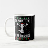Christmas Oh What Fun It Is To Cheer - Cheerleadin コーヒーマグカップ (左)