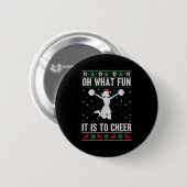 Christmas Oh What Fun It Is To Cheer - Cheerleadin 缶バッジ (正面&裏面)