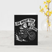 Christmas Oh What Fun It Is To Ride Santa Dirt Bik カード (黄色い花)