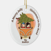 Christmas on the Road雪だるまin a Van セラミックオーナメント (右)