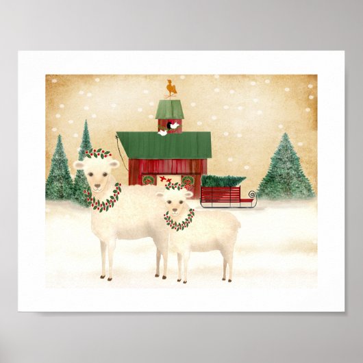 Christmas on the Sheep Farm独自の文字 ポスター (正面)
