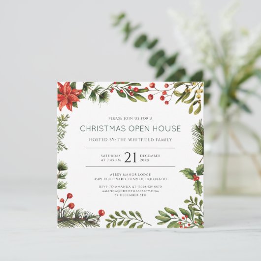 Christmas Open House Party Invitation (スタンド正面)