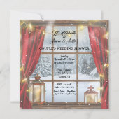 Christmas Open Window Couple's Wedding Shower  シーズンカード (正面)