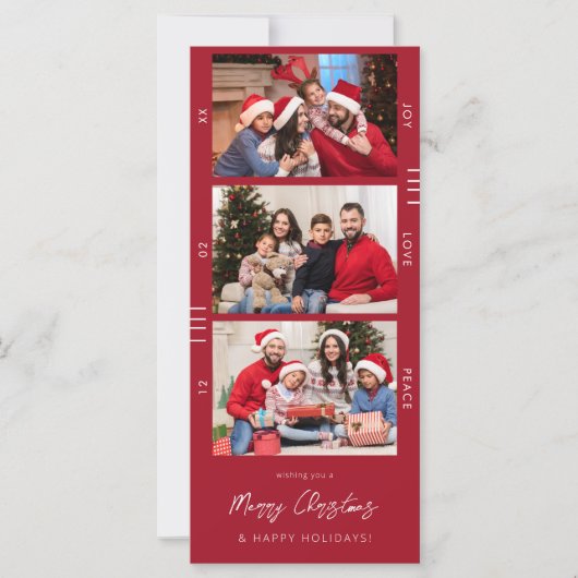 Christmas or Holiday Multi Photo Retro Filmstrip R (正面)