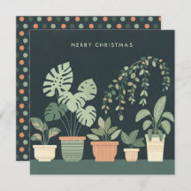 Christmas Orange Green Potted Plants