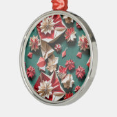 Christmas origami handicrafts11- Ceramic Ornament メタルオーナメント (左)