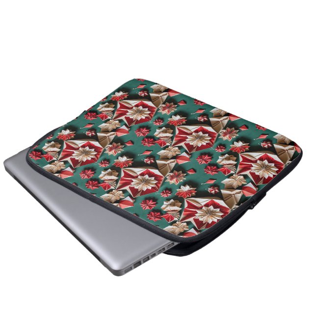 Christmas origami handicrafts 11 - Laptop Sleeve ラップトップスリーブ (正面下部)