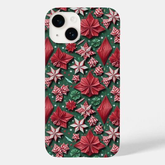 Christmas origami handicrafts 12 - Iphone Case Case-Mate iPhoneケース (裏面)