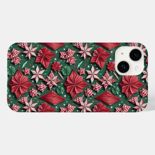 Christmas origami handicrafts 12 - Iphone Case Case-Mate iPhoneケース (裏面 (横))