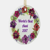 Christmas Ornament世界で最も最高のな叔母さん セラミックオーナメント (右)