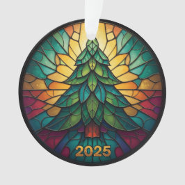 Christmas Ornament 2025 Faux Stained Glass Eff. 1  オーナメント