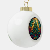 Christmas Ornament 2025 Faux Stained Glass Eff. 1  セラミックボールオーナメント (左)