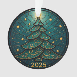 Christmas Ornament 2025 Faux Stained Glass Eff. 2 オーナメント