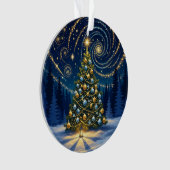 Christmas Ornament 2025 – Winter Night Tree 2 オーナメント (正面)