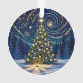 Christmas Ornament 2025 – Winter Night Tree 2 オーナメント (裏面)