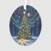 Christmas Ornament 2025 – Winter Night Tree 2 オーナメント (正面)
